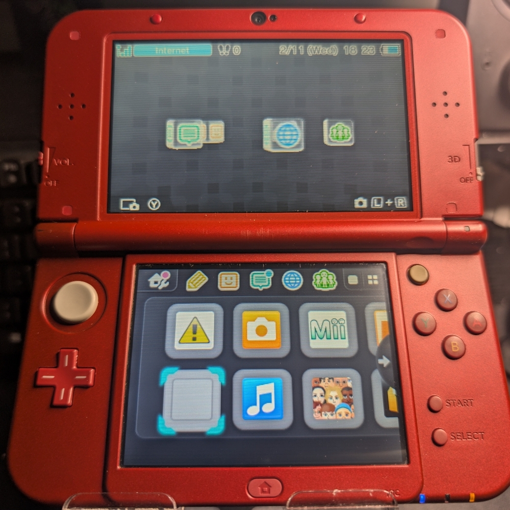 "New" Nintendo 3DS XL Red USB-C Port Added & 128gb SD card
